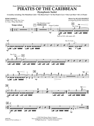 Pirates Of The Caribbean (Symphonic Suite) (arr. John Wasson) - Percussion 2