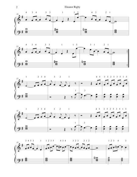 Eleanor Rigby - for easy piano image number null