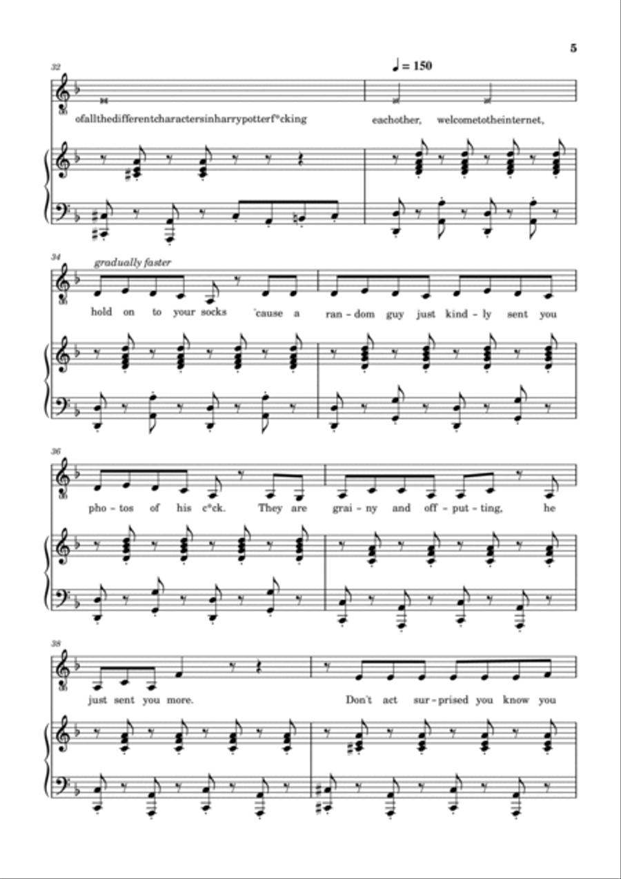 Welcome To The Internet Voice scores gallery preview page 5