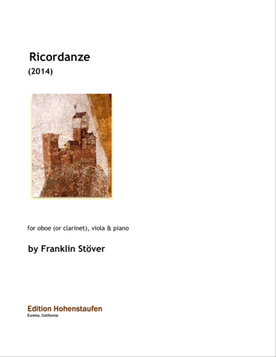 Ricordanze, for oboe (or clarinet), viola and piano Small Ensemble scores gallery preview page 1