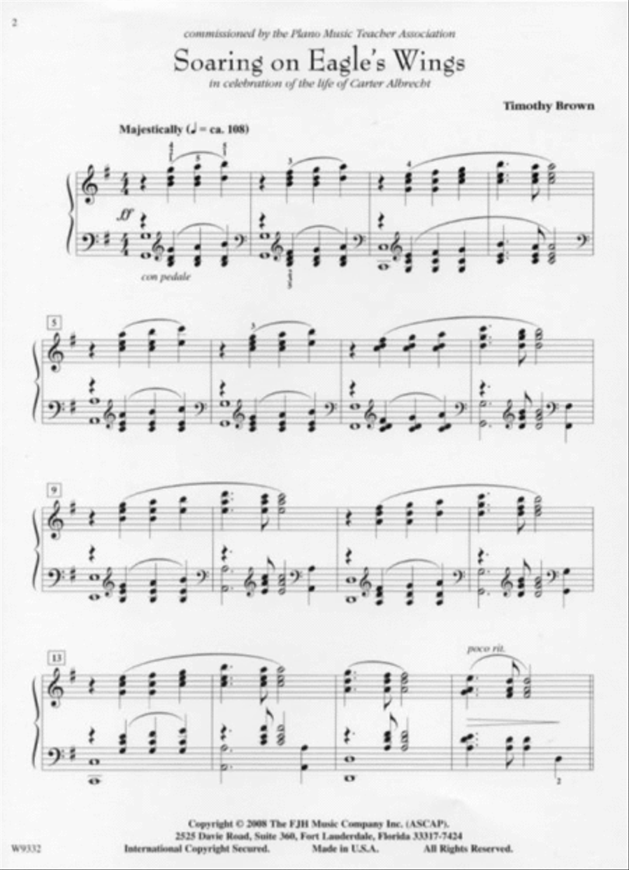 Soaring on Eagle's Wings Piano Solo scores gallery preview page 3
