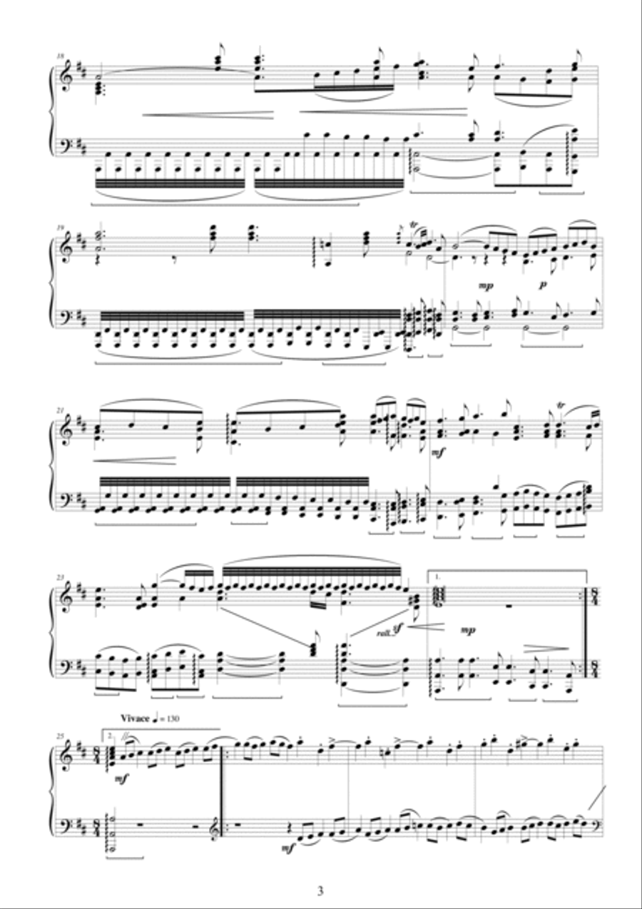 J.S.Bach - Orchestral Suite no.3 in D major BWV 1068 - Complete Piano version Piano Solo scores gallery preview page 3
