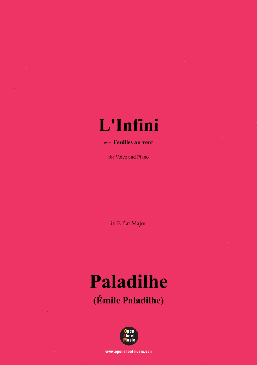 Paladilhe-L'Infini,in E flat Major Voice scores gallery preview page 1