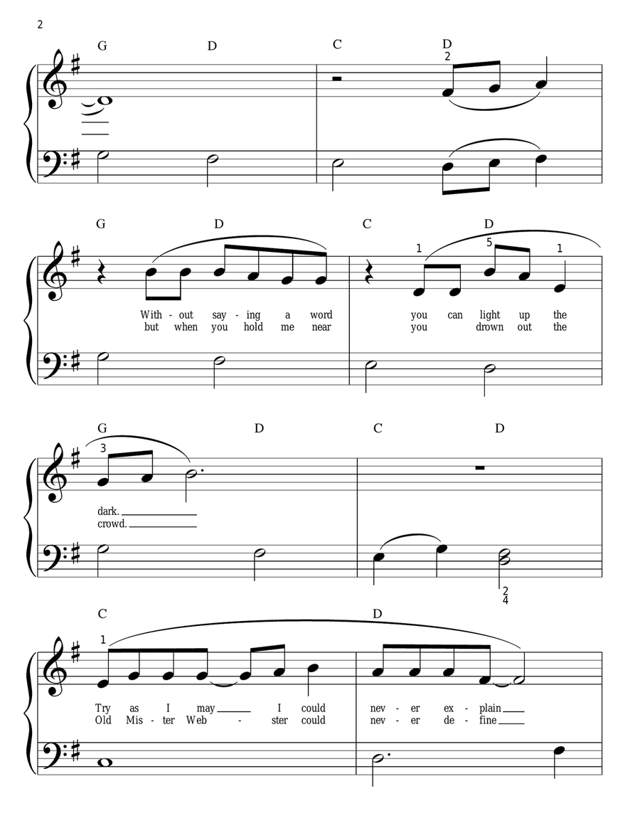 When You Say Nothing At All Easy Piano scores gallery preview page 2