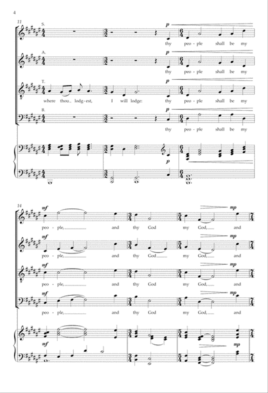 Thee and me from Every purpose under the heaven 4-Part scores gallery preview page 4