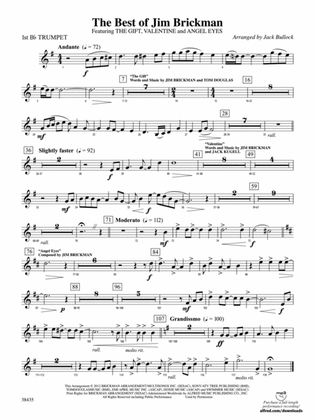 The Best of Jim Brickman: 1st B-flat Trumpet