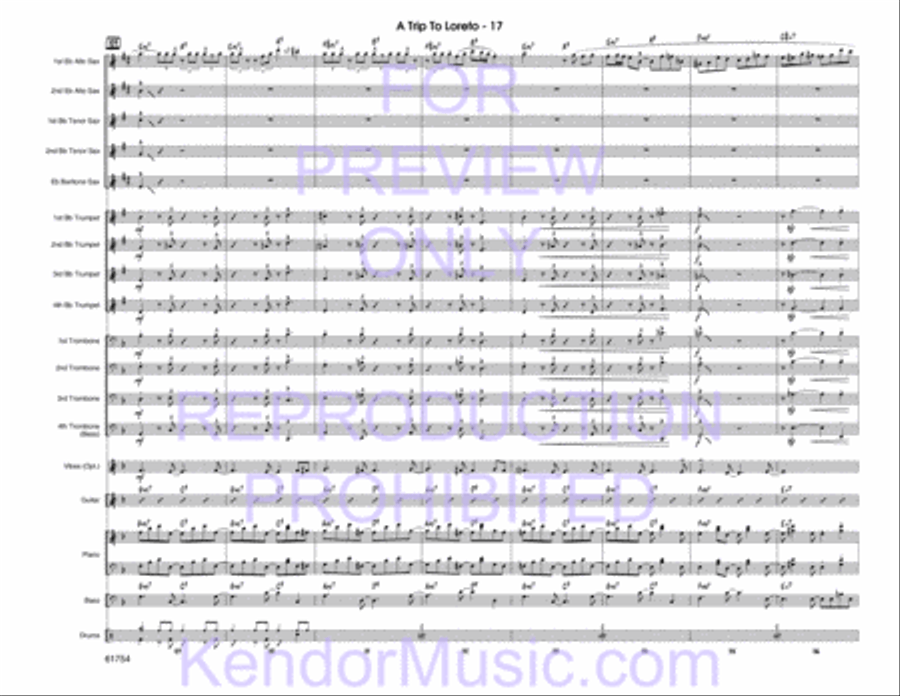 Trip To Loreto, A Jazz Ensemble scores gallery preview page 19