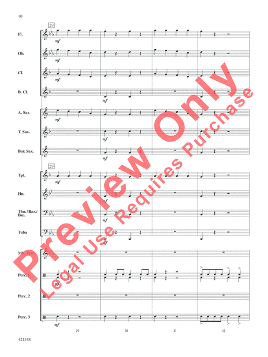 Warp Speed Concert Band scores gallery preview page 10