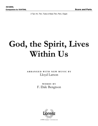 Book cover for God, the Spirit, Lives Within Us - Brass and Percussion Score and Parts - Digita