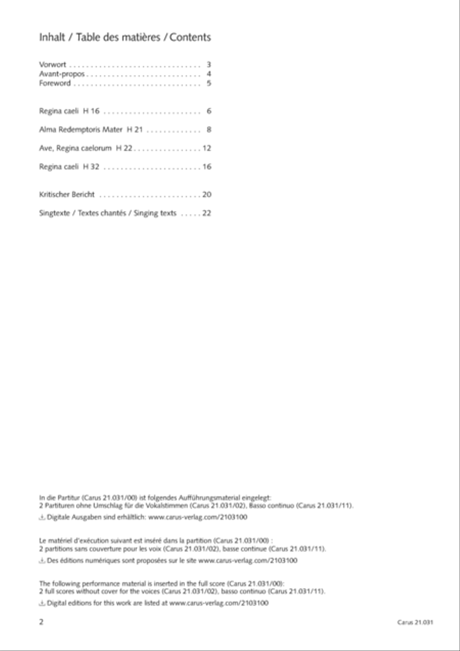 Quatre Antiennes a la Vierge pour deux dessus Soprano Voice scores gallery preview page 3