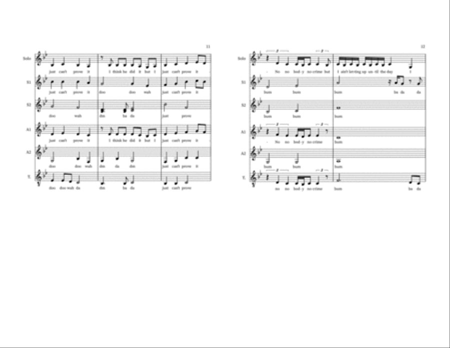 No Body, No Crime No Body, No Crime A Cappella scores gallery preview page 6