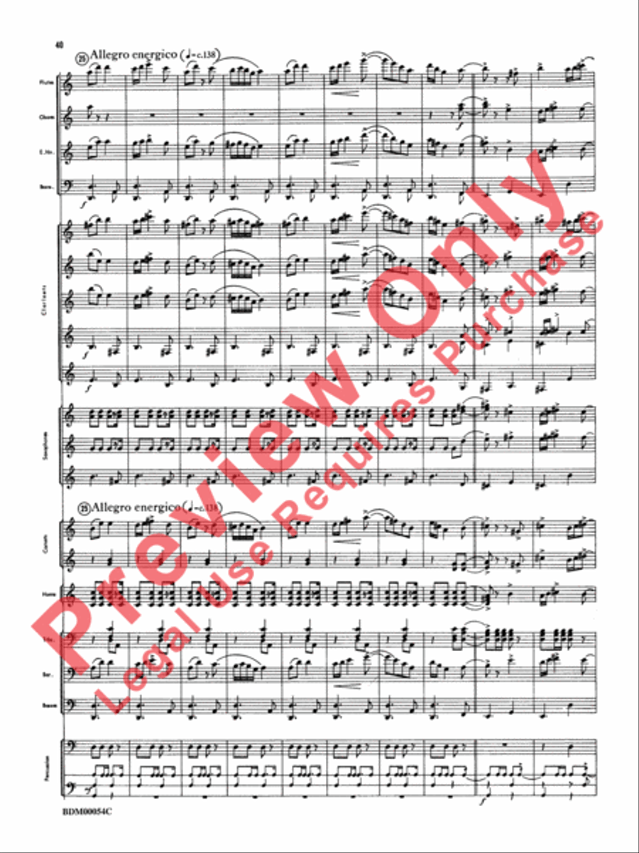Symphonic Suite Concert Band scores gallery preview page 43