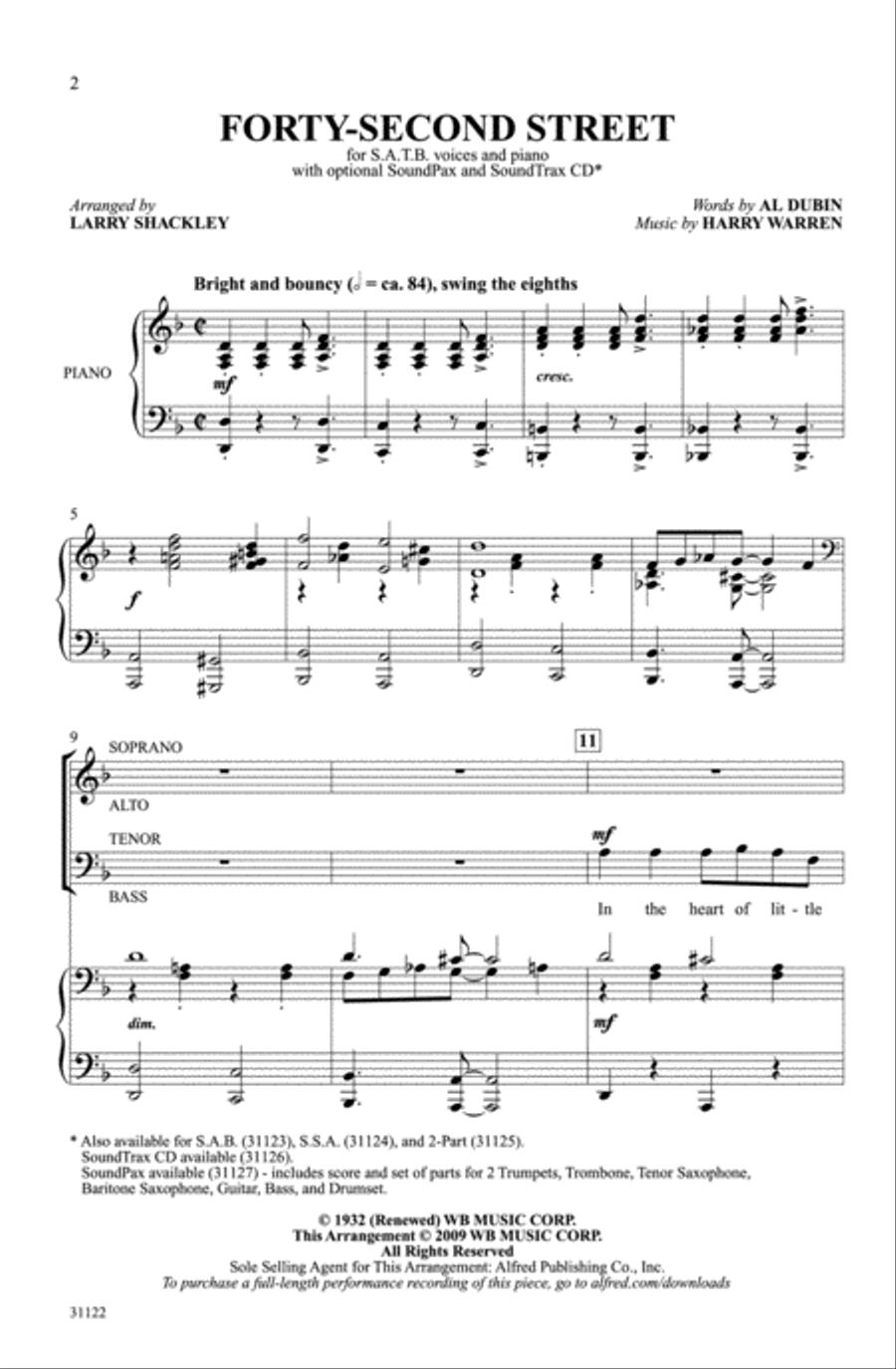 Forty-Second Street 4-Part scores gallery preview page 2