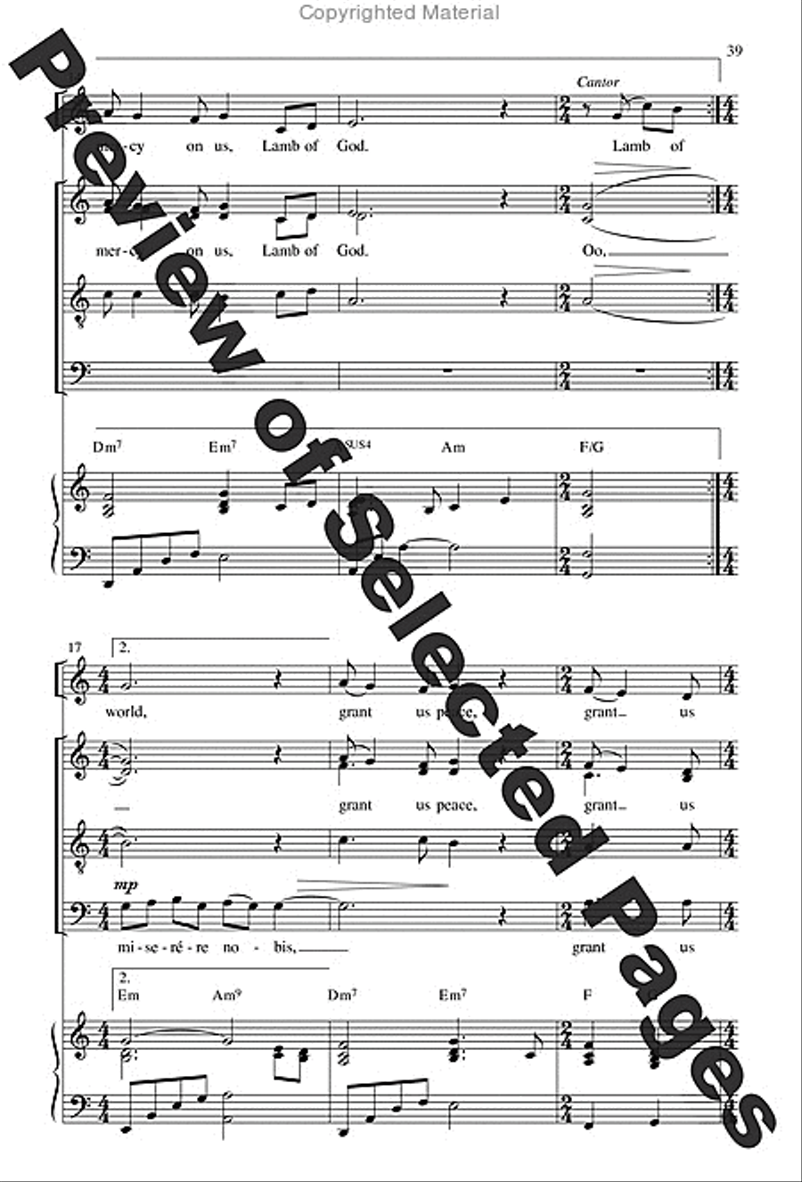 Mass from Age to Age - Choral / Accompaniment edition 4-Part scores gallery preview page 26