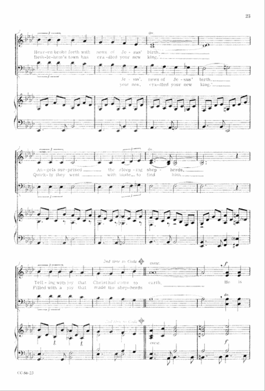 Angels' Song Angels' Song 4-Part scores gallery preview page 25