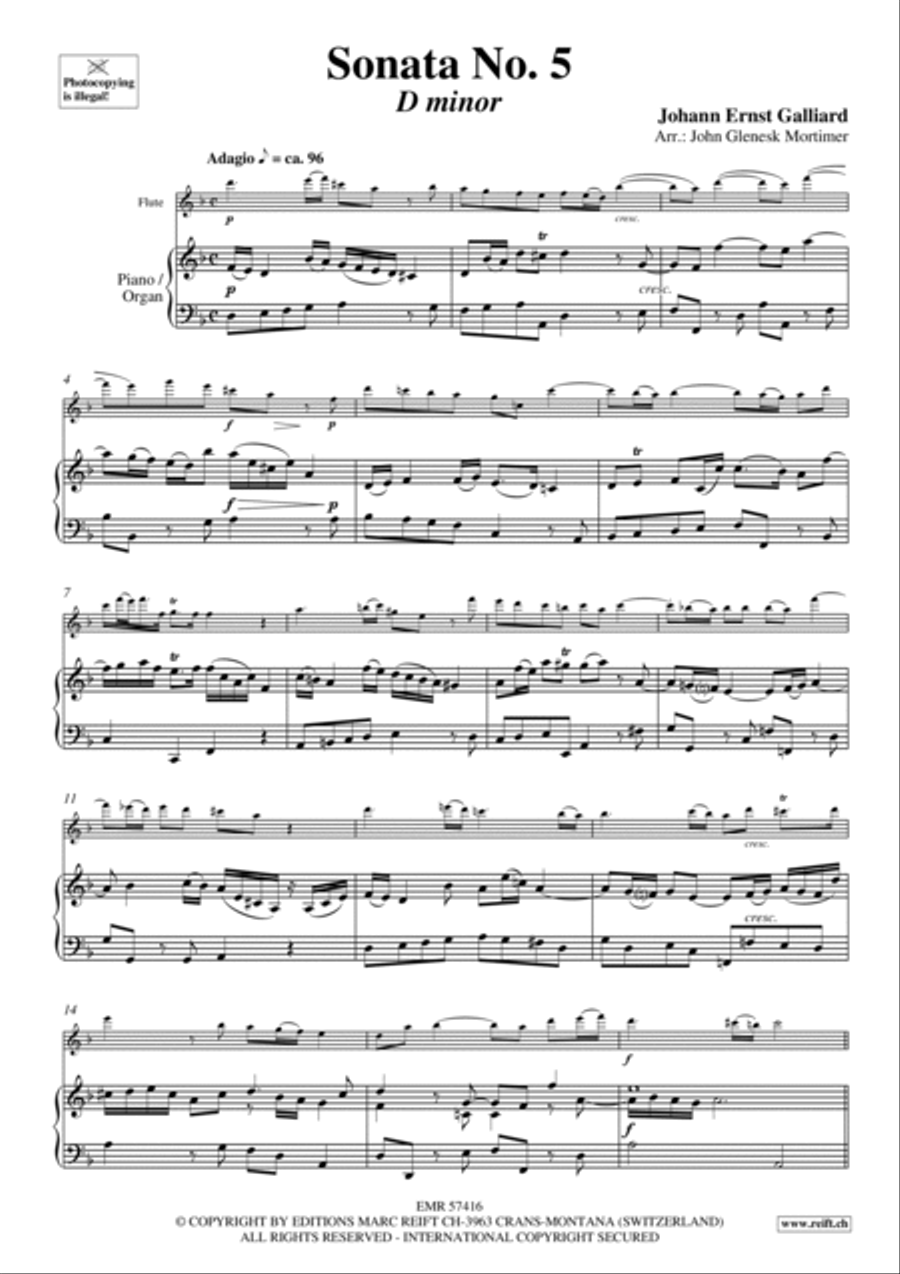 Sonata No. 5 Flute Solo scores gallery preview page 4