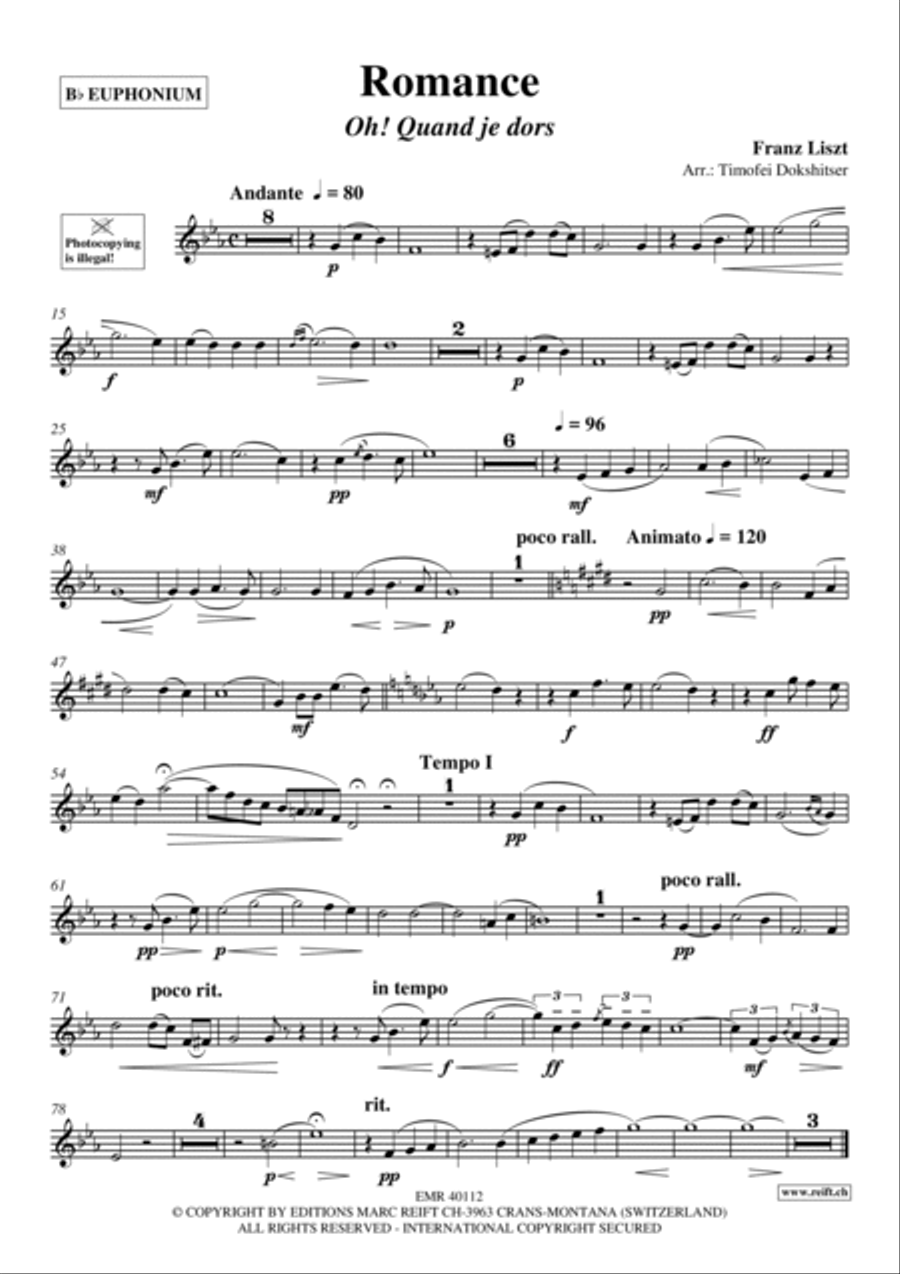 Romance Euphonium scores gallery preview page 2