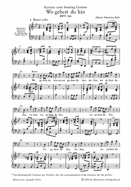 Wo gehest du hin?, BWV 166