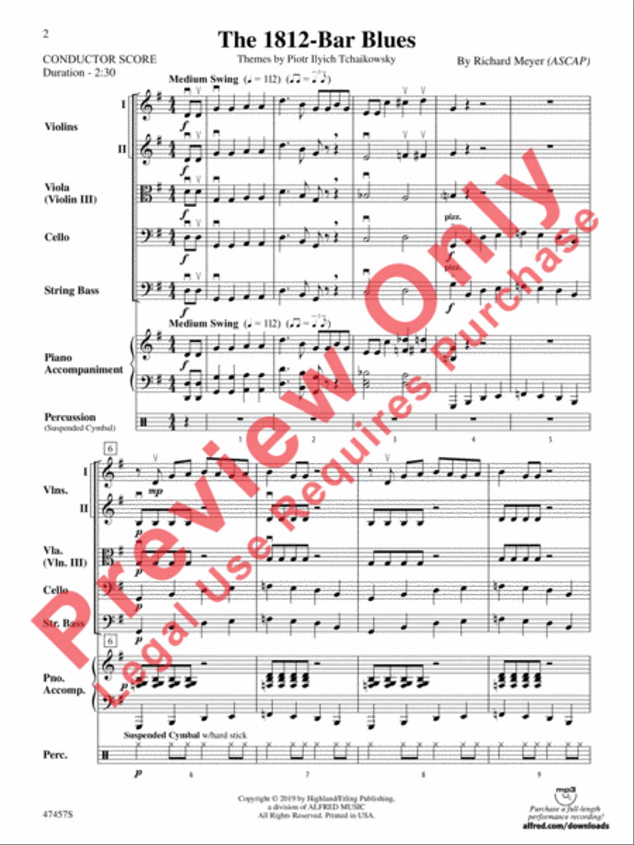 The 1812-Bar Blues String Orchestra scores gallery preview page 3