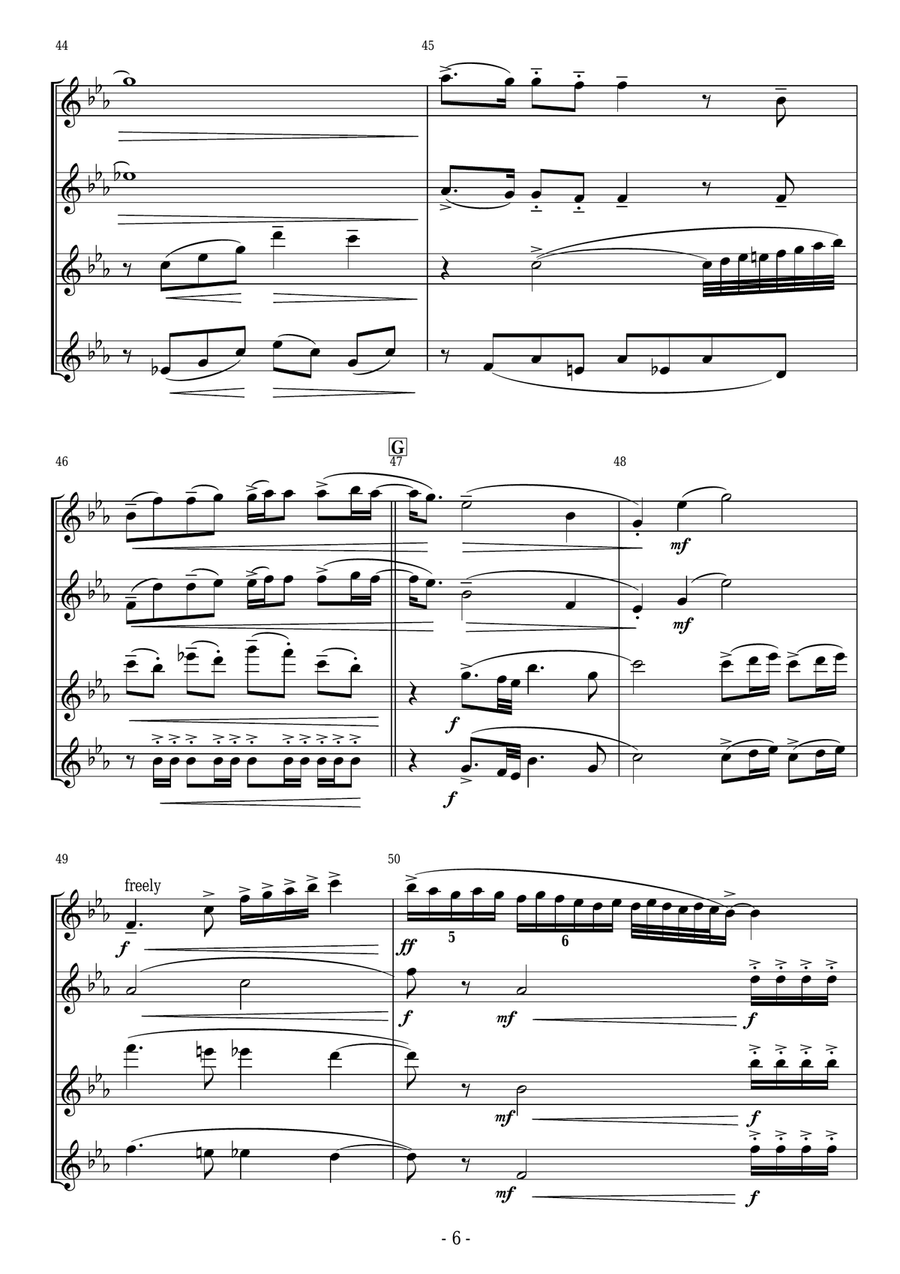 Bohemian Rhapsody Woodwind Quartet scores gallery preview page 6