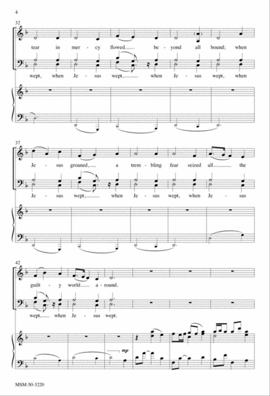 When Jesus Wept When Jesus Wept 4-Part scores gallery preview page 4