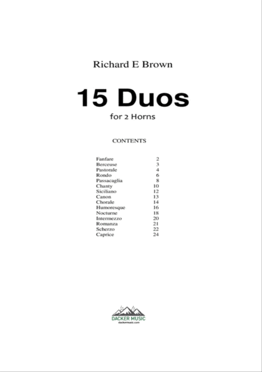 15 Duos for Two Horns 15 Duos for Two Horns Brass Duet scores gallery preview page 2