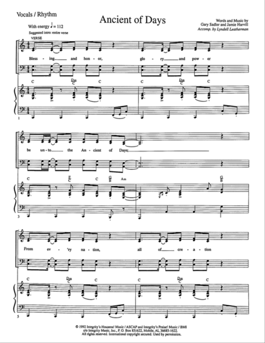 Ancient Of Days 4-Part scores gallery preview page 2