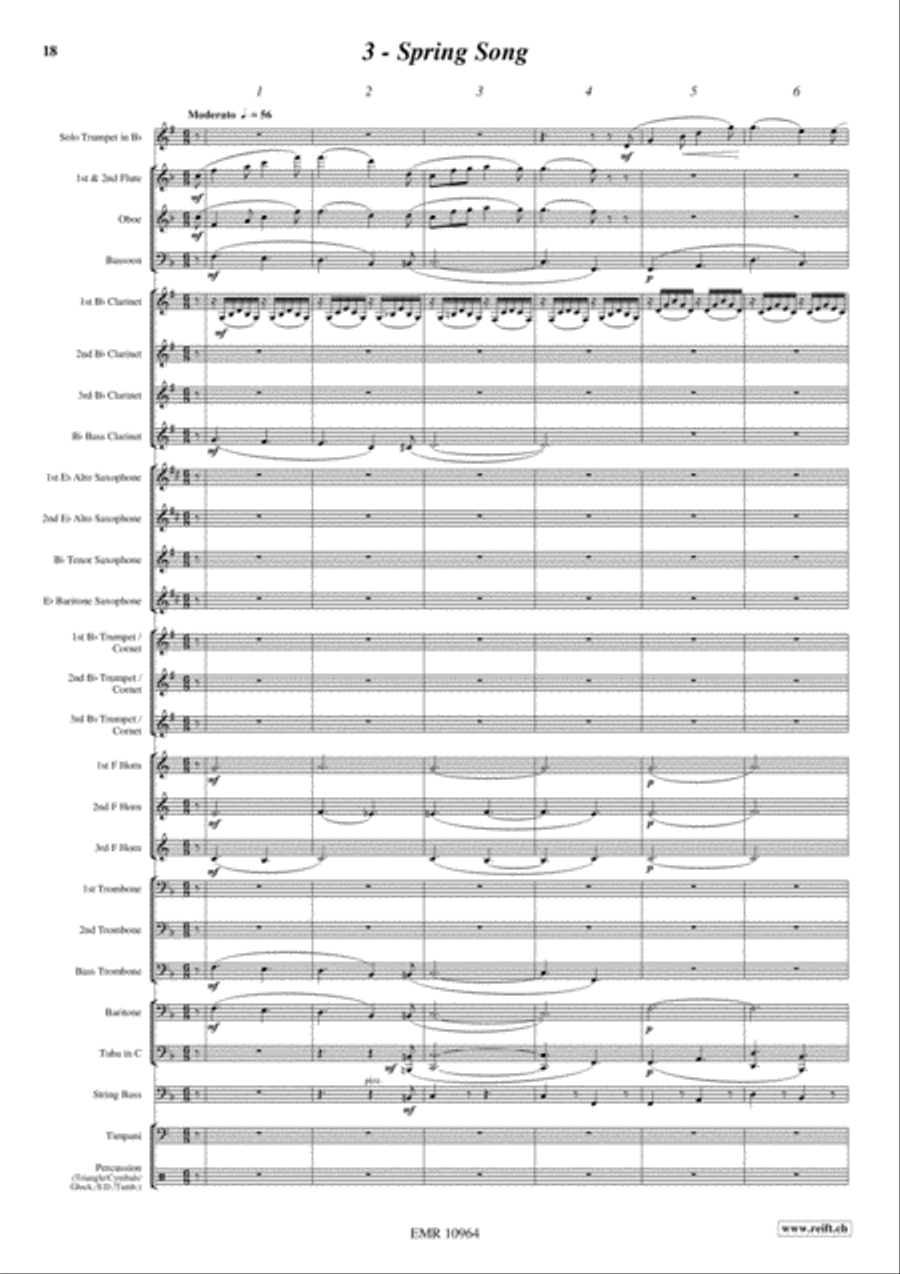 Japanese Folksongs Concert Band scores gallery preview page 10
