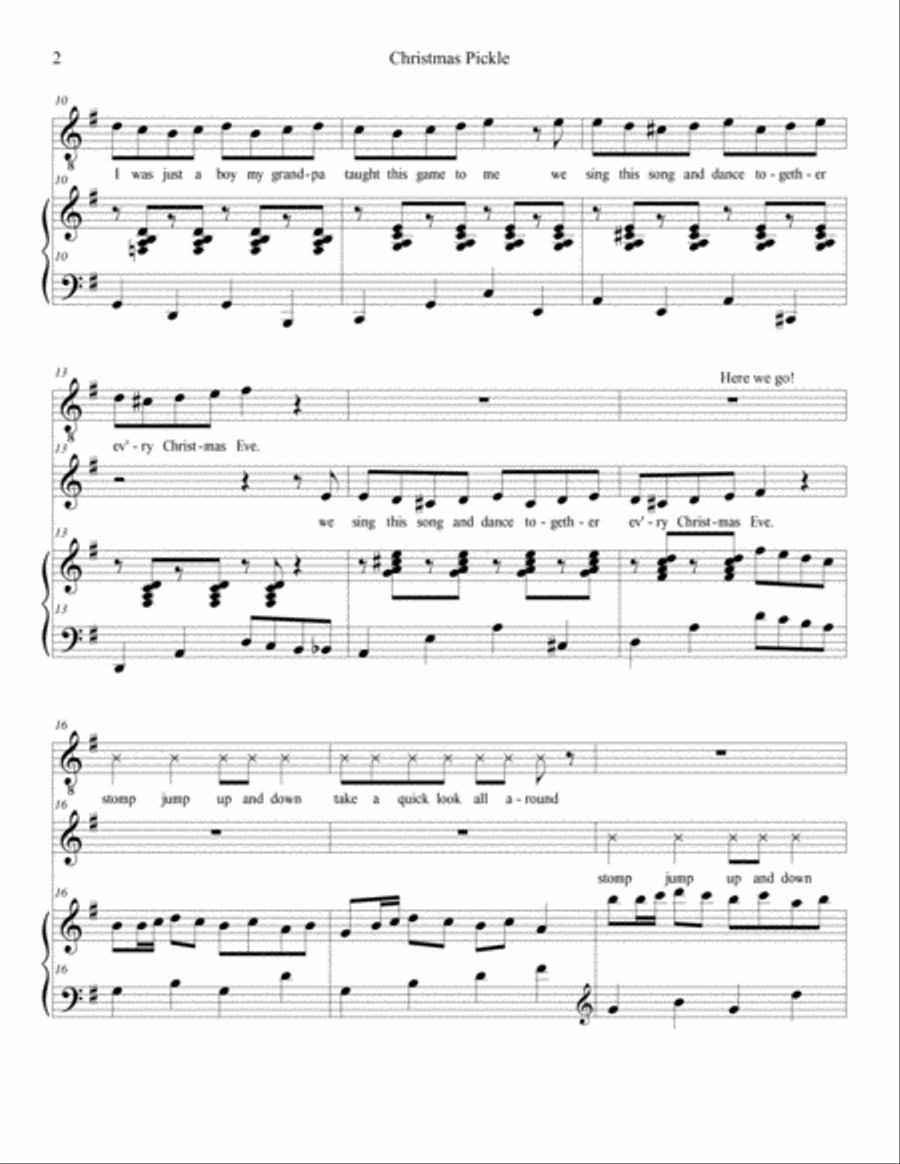 Christmas Pickle Voice Solo scores gallery preview page 2