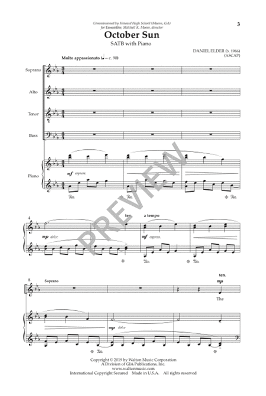 October Sun 4-Part scores gallery preview page 4