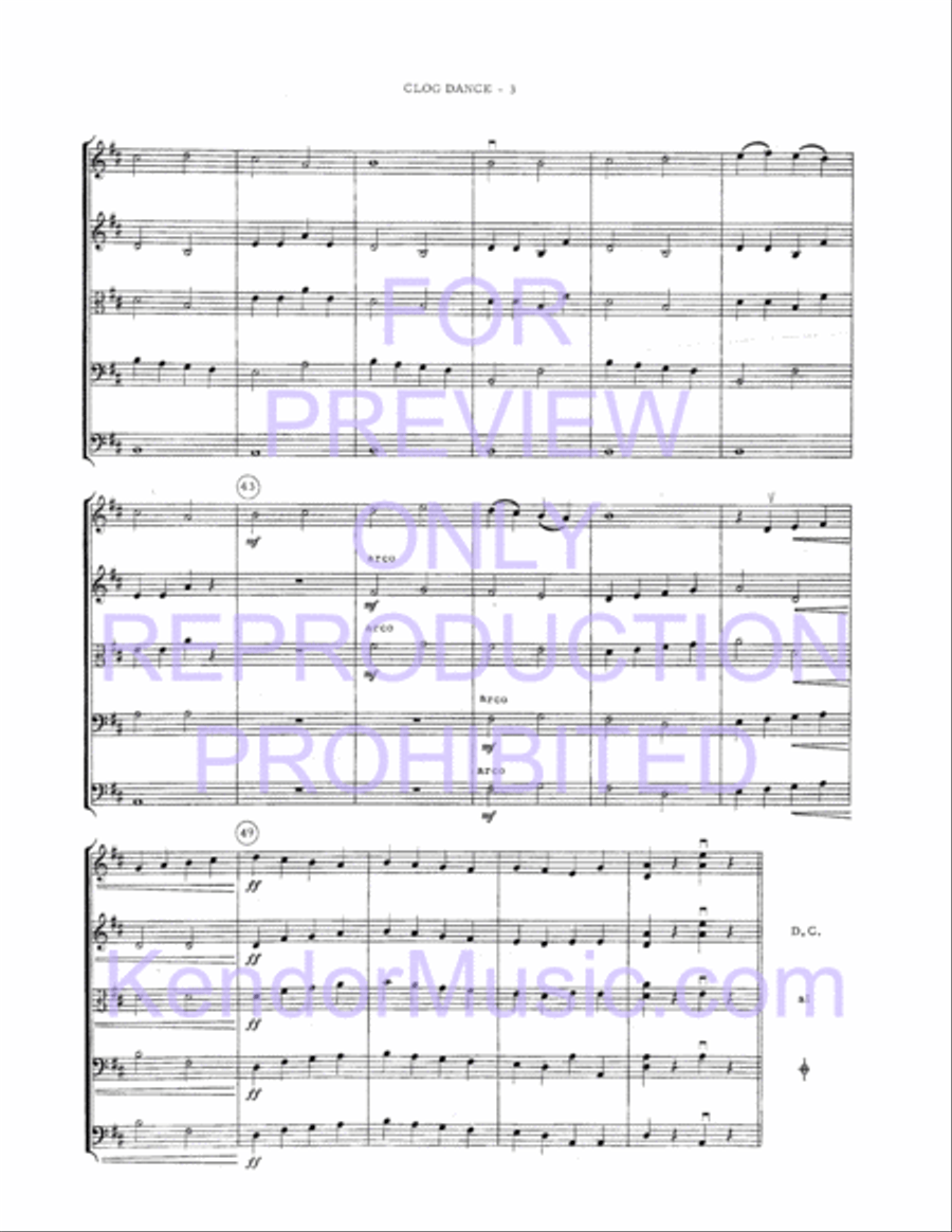 Clog Dance String Orchestra scores gallery preview page 5