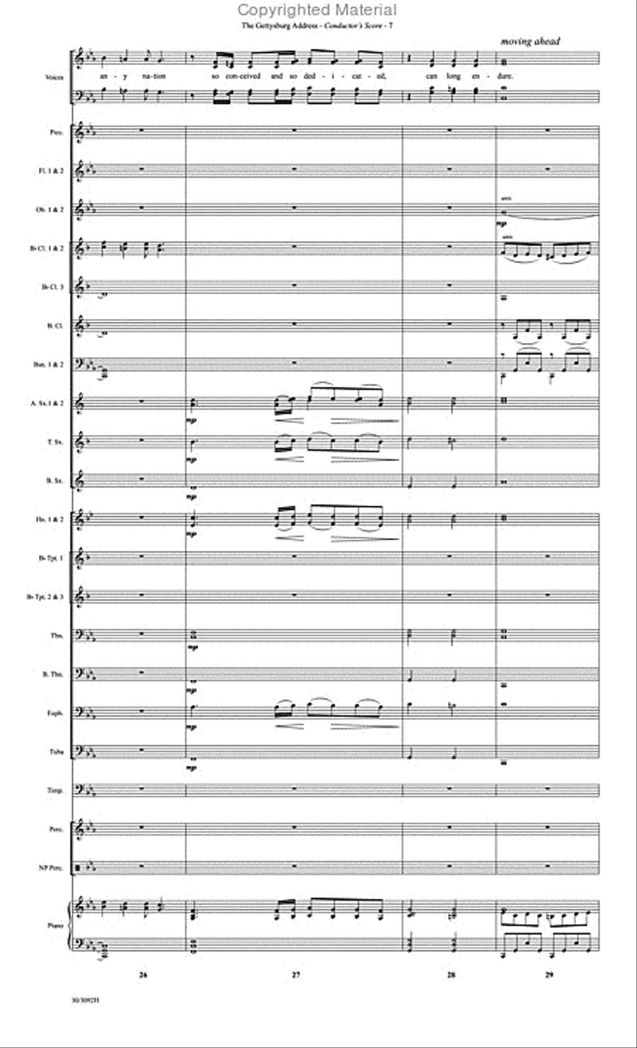The Gettysburg Address - Wind Ensemble Score and Parts Concert Band scores gallery preview page 8