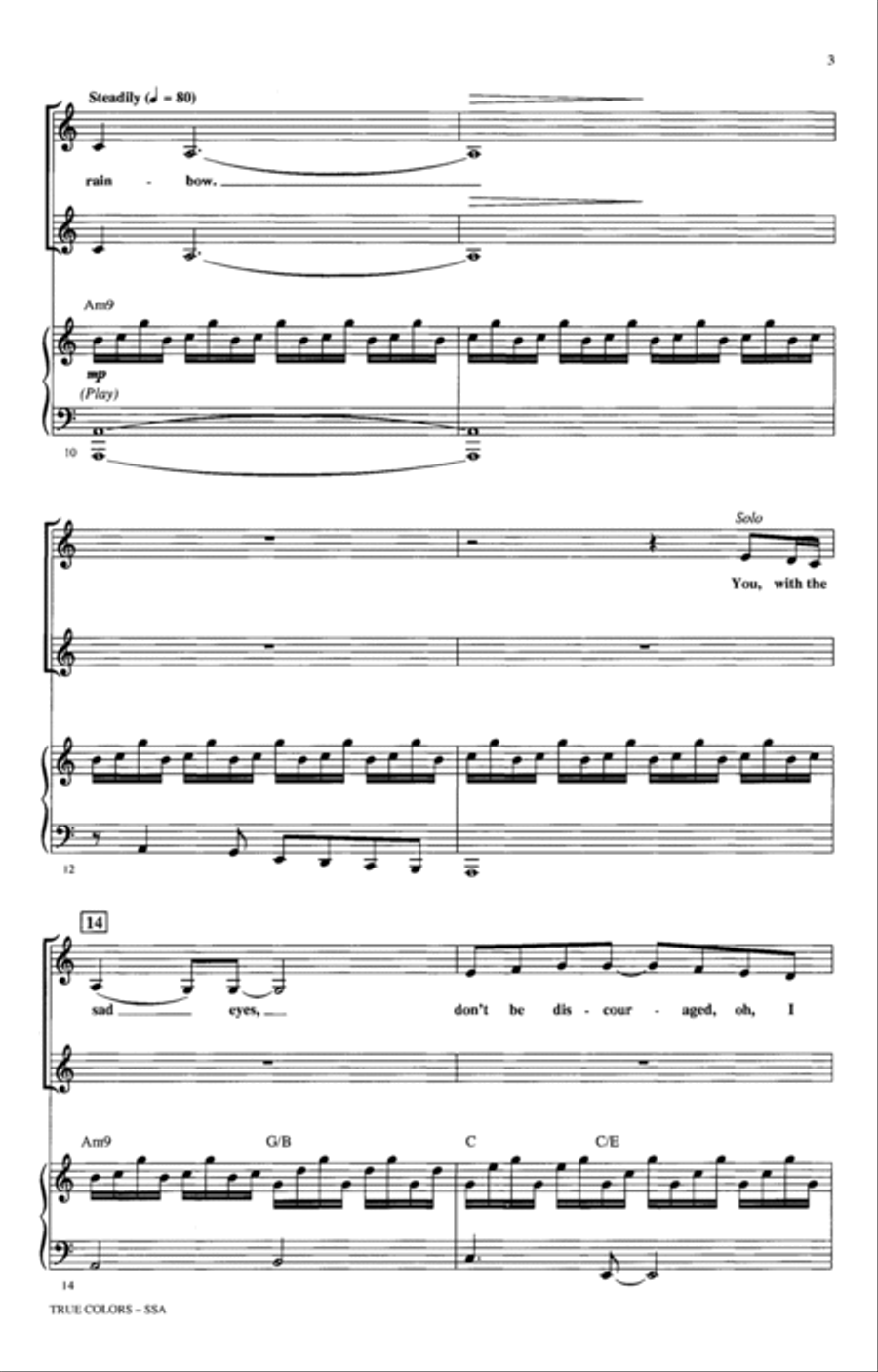 True Colors (arr. Mac Huff) SSA scores gallery preview page 2