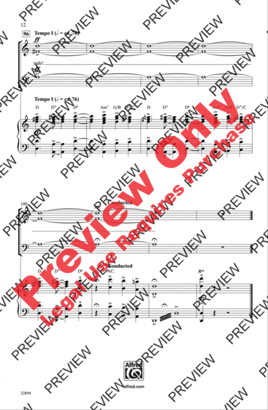 Don't Rain on My Parade 3-Part scores gallery preview page 12