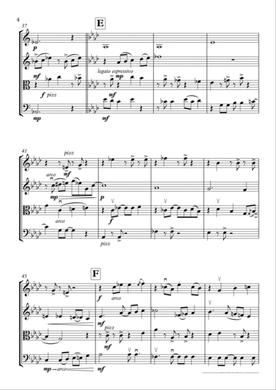Wuthering Heights String Quartet scores gallery preview page 4