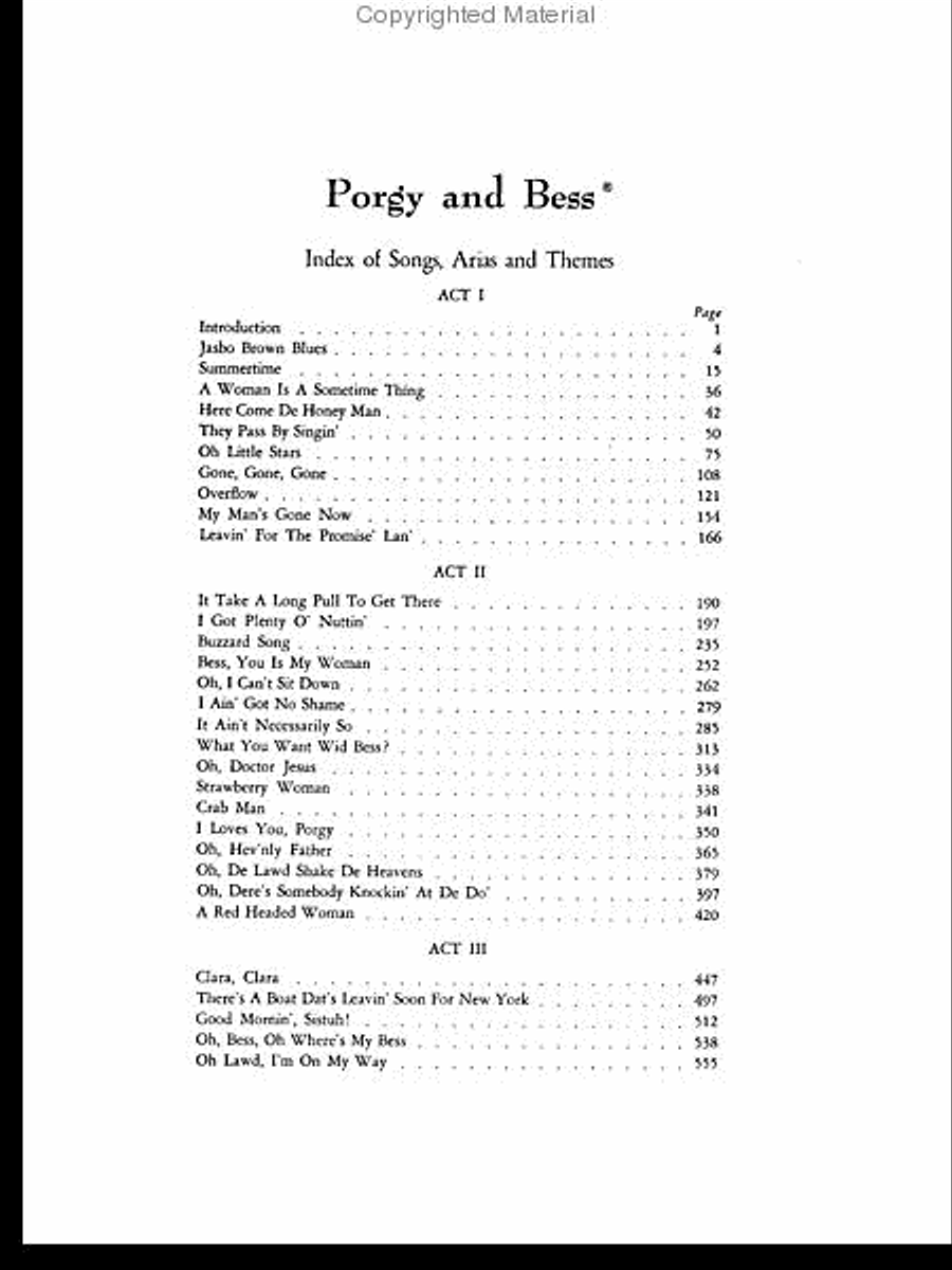 Porgy and Bess Voice scores gallery preview page 3