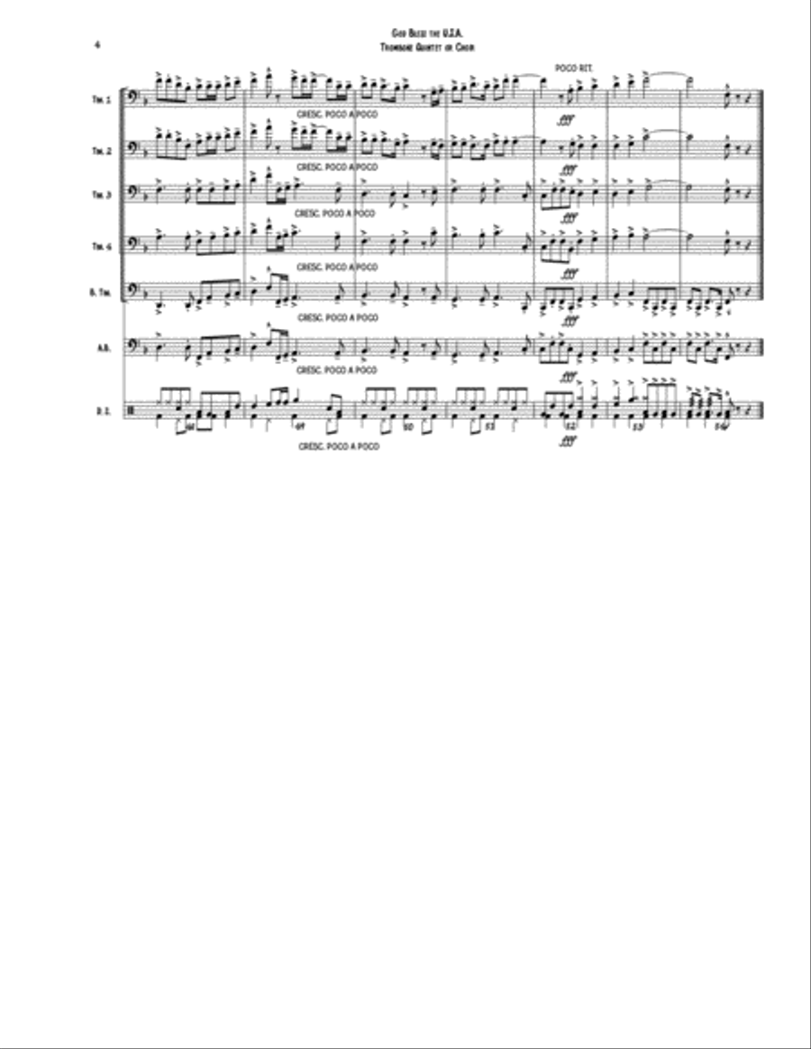 God Bless The U.s.a. Trombone scores gallery preview page 4