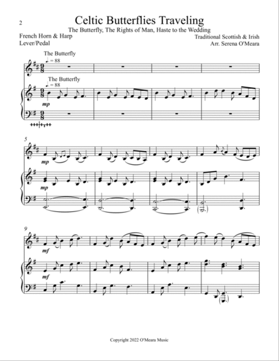 Celtic Butterflies Traveling, Duet for French Horn and Harp image number null