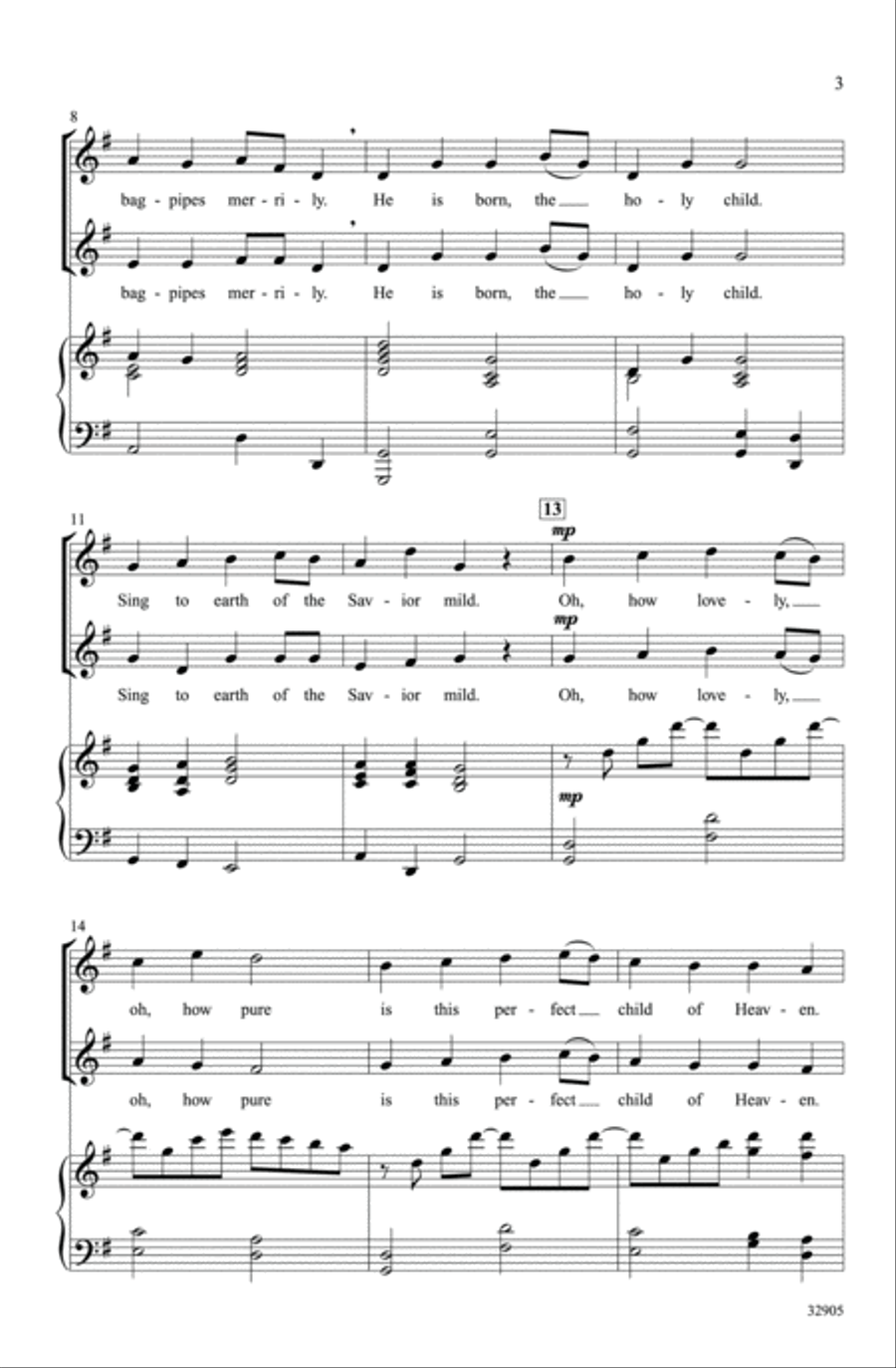 A French Carol Suite A French Carol Suite Women's Choir scores gallery preview page 3