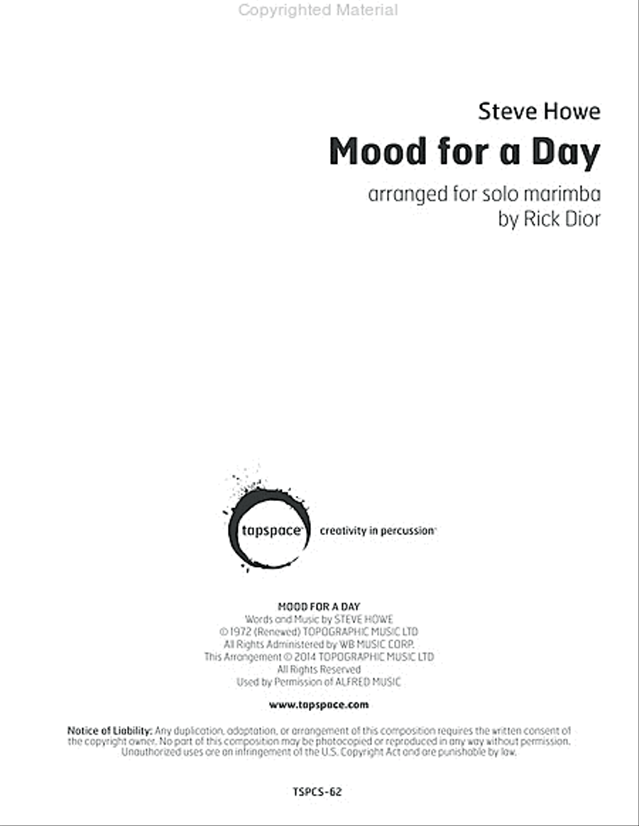 Mood for a Day Marimba scores gallery preview page 2