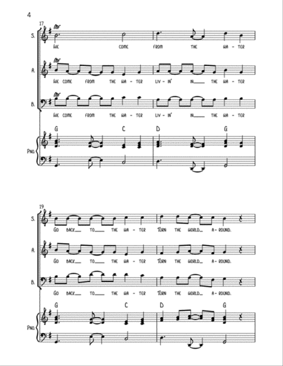 Turn the World Around Choir scores gallery preview page 4