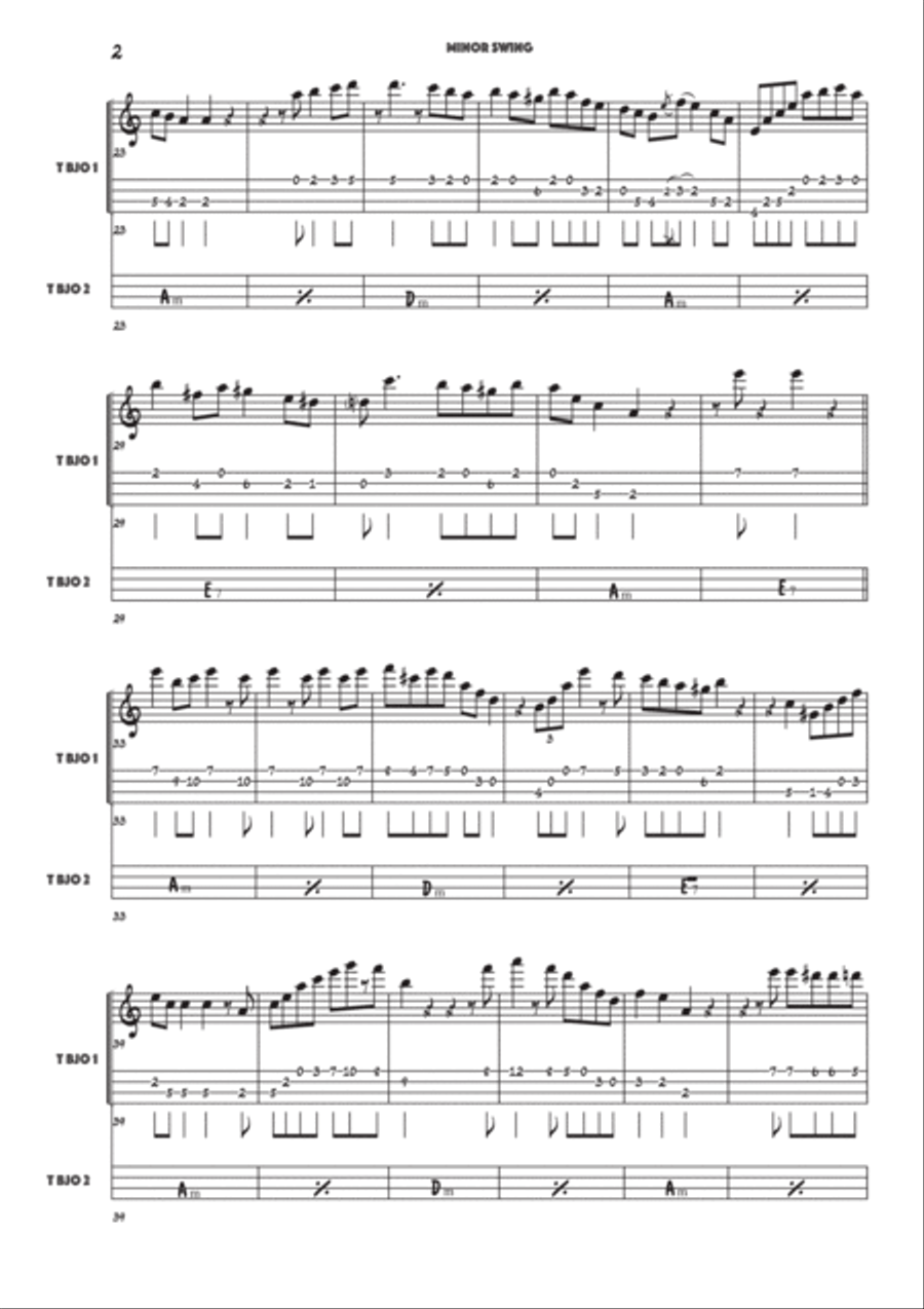 Minor Swing Woodwind Duet scores gallery preview page 2