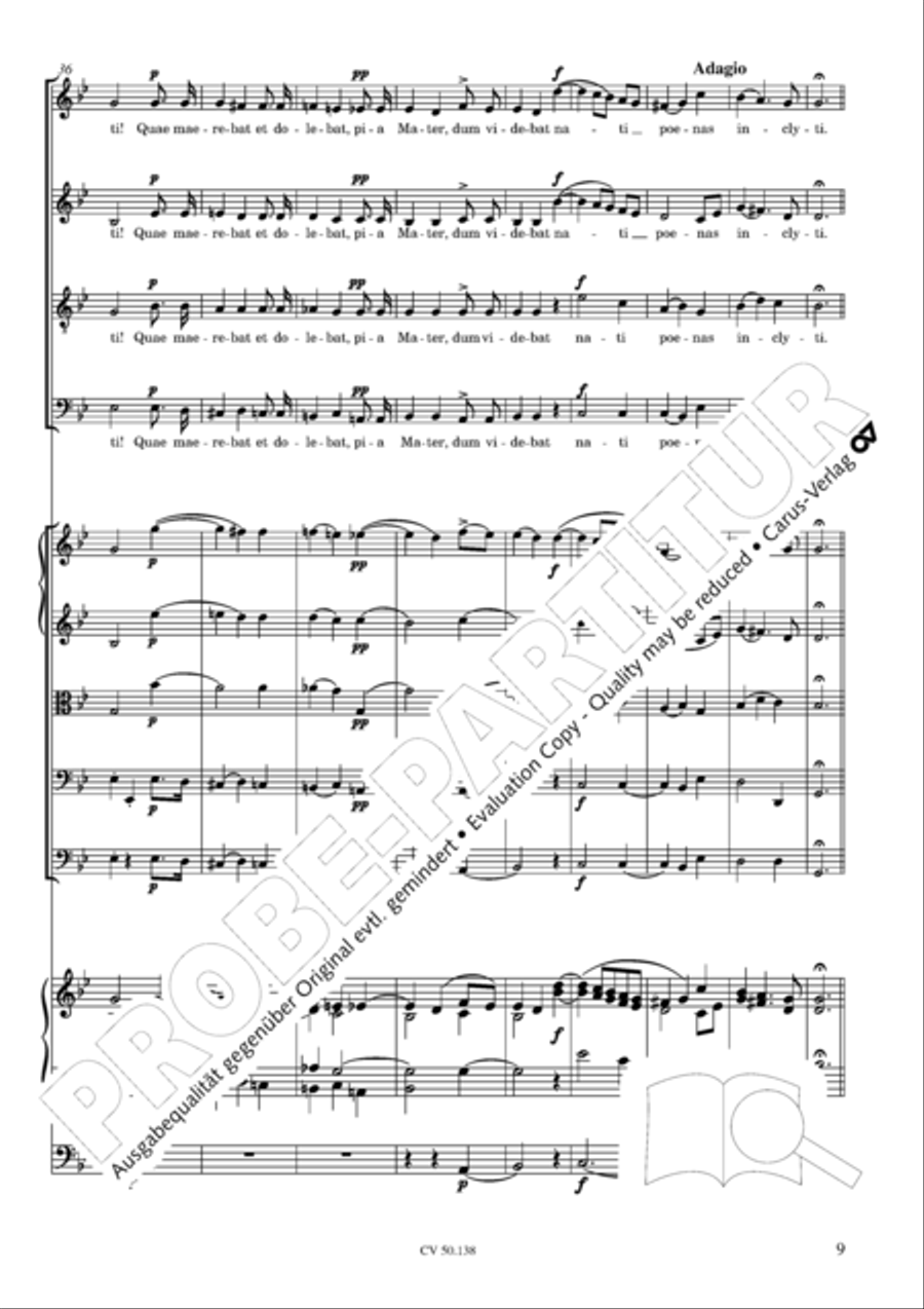 Stabat Mater in G minor 4-Part scores gallery preview page 10