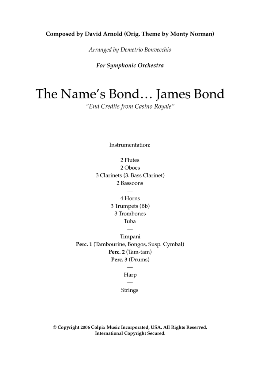 The Name's Bond... James Bond