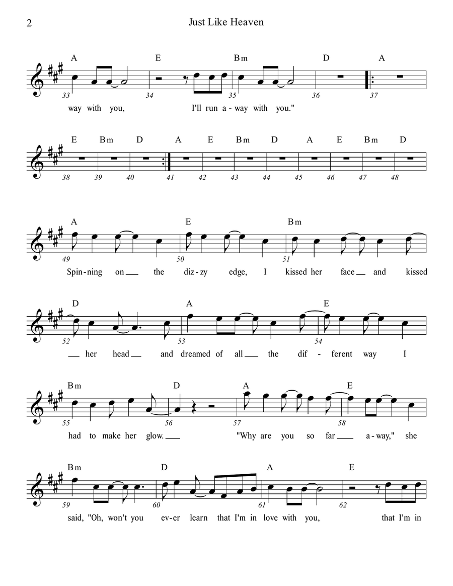 Just Like Heaven Just Like Heaven Small Ensemble scores gallery preview page 2