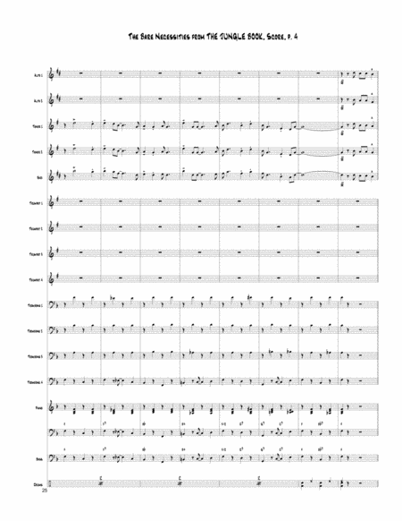 The Bare Necessities from THE JUNGLE BOOK by Terry Gilkyson Jazz Ensemble - Digital Sheet Music