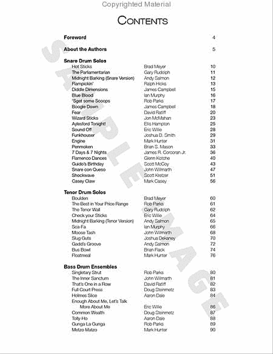 Blue Book, The Percussion scores gallery preview page 2