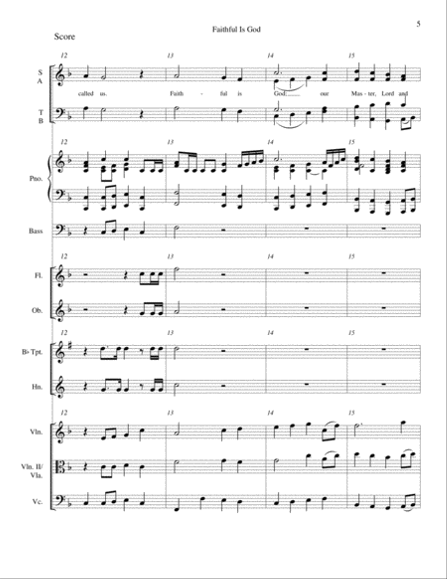 Faithful Is God Faithful Is God Orchestra scores gallery preview page 5
