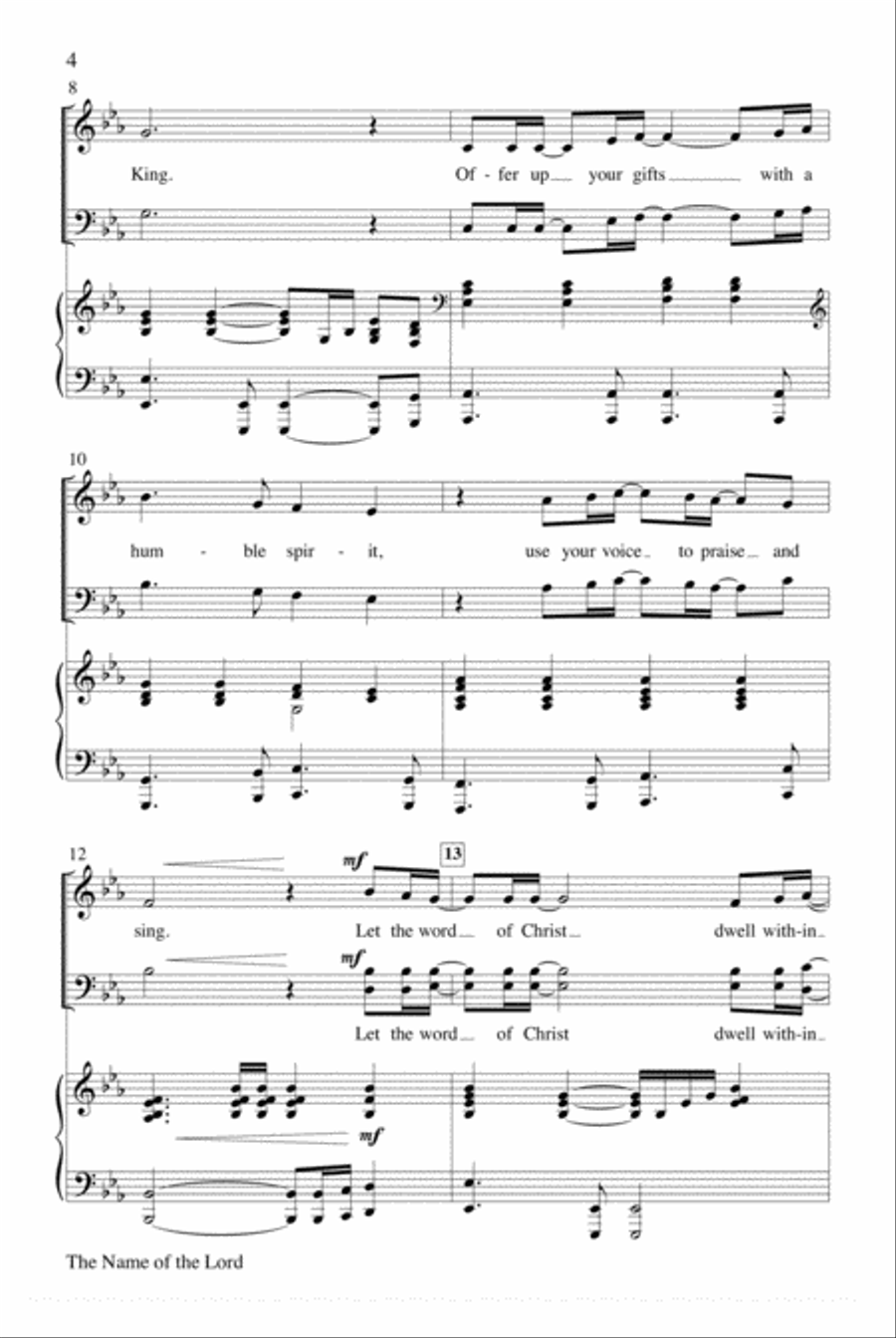 The Name of the Lord Choir scores gallery preview page 17
