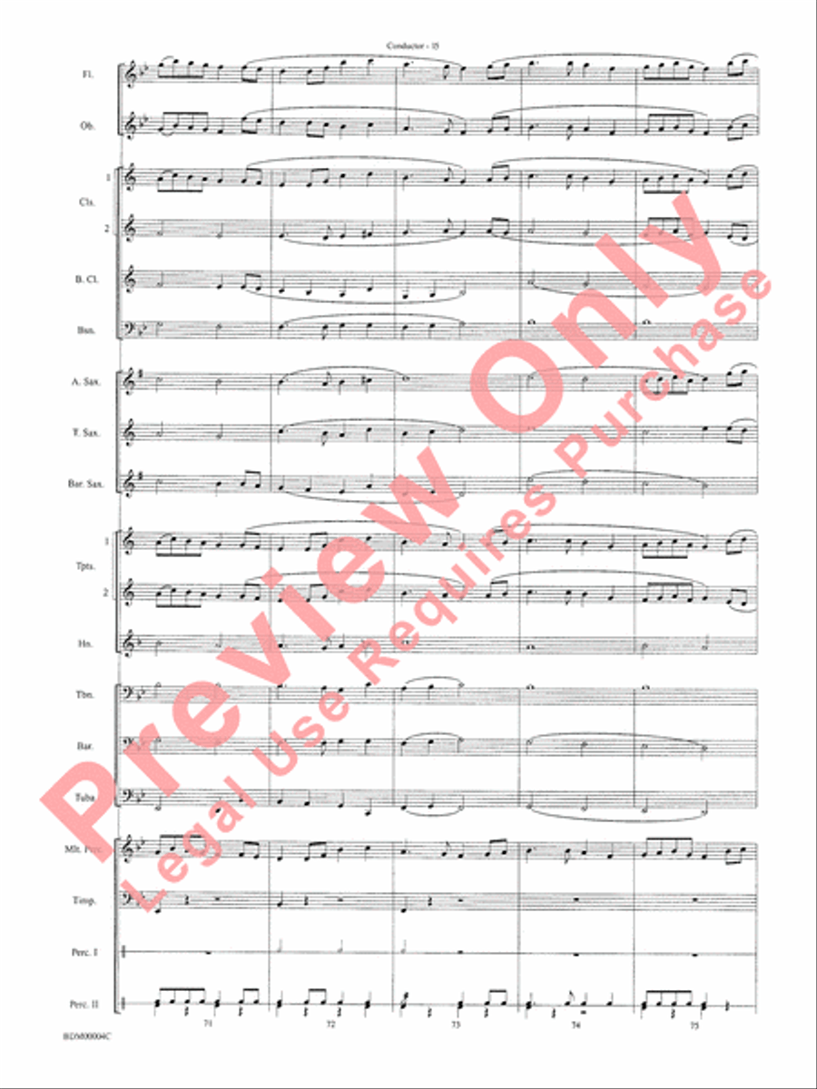 Paths of Glory Concert Band scores gallery preview page 17